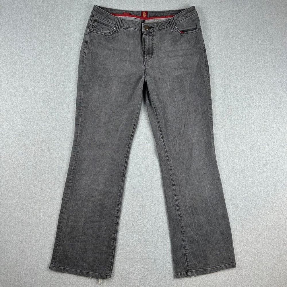 Ooh La La Bootcut Womens Jeans Size 14 Boogie Jeans Grey‎ Wash Distressed